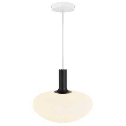 Nordlux - Lampa wisząca na przewodzie ALTON 1xE27/60W/230V biała/czarna/mosiądz