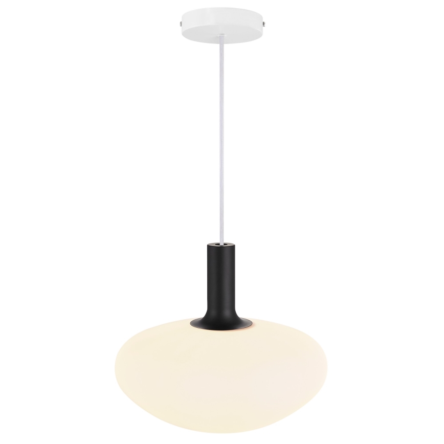 Nordlux - Lampa wisząca na przewodzie ALTON 1xE27/60W/230V biała/czarna/mosiądz