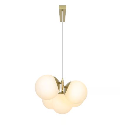 Nordlux - Lampa wisząca LILLY na przewodzie 5xE14/10W/230V mosiądz