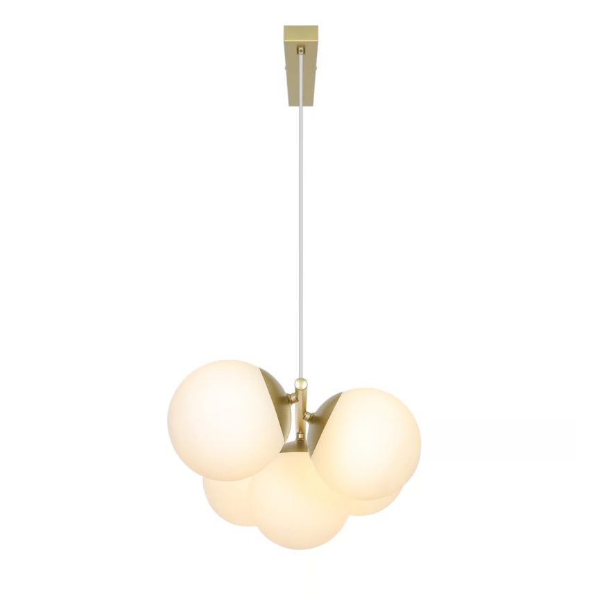 Nordlux - Lampa wisząca LILLY na przewodzie 5xE14/10W/230V mosiądz