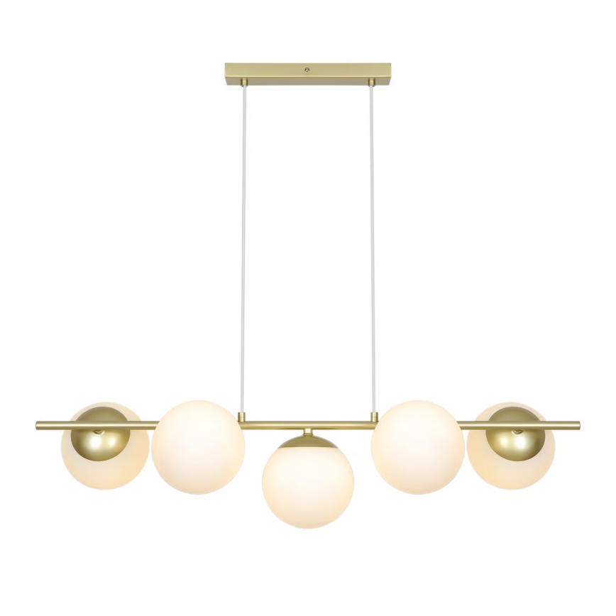 Nordlux - Lampa wisząca LILLY na przewodzie 5xE14/10W/230V mosiądz