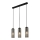 Nordlux - Lampa wisząca MIELLA na przewodzie 3xE27/25W/230V czarna/szkło dymione