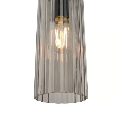 Nordlux - Lampa wisząca MIELLA na przewodzie 3xE27/25W/230V czarna/szkło dymione