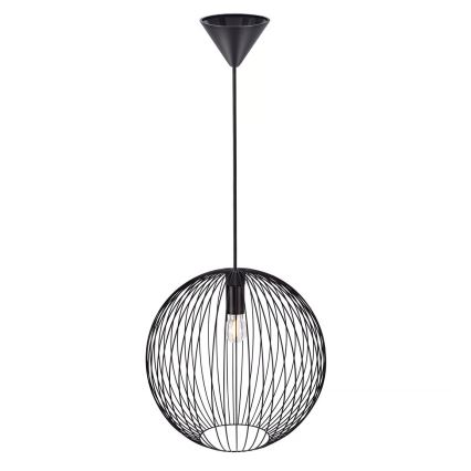 Nordlux - Lampa wisząca na lince BERONI 1xE27/60W/230V czarna śr. 35 cm