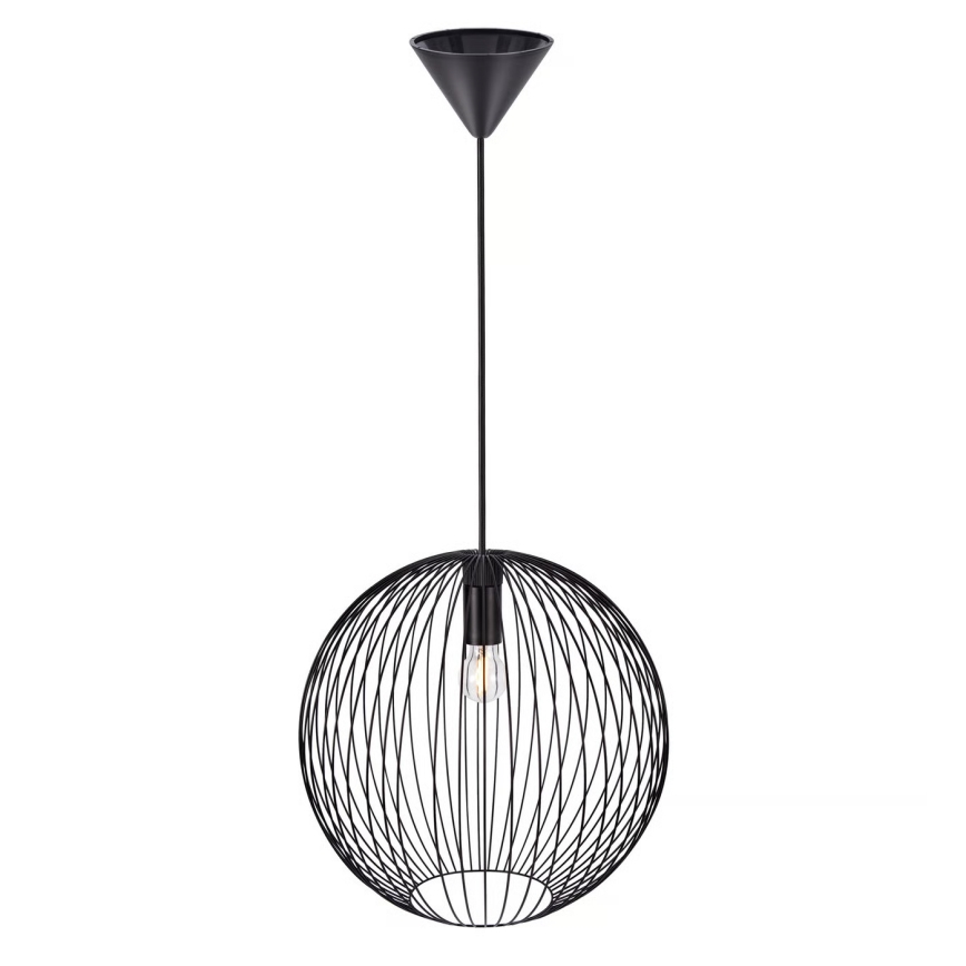 Nordlux - Lampa wisząca na lince BERONI 1xE27/60W/230V czarna śr. 35 cm