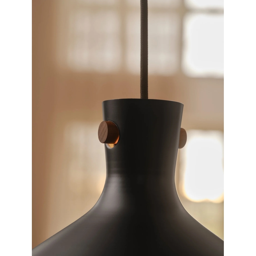 Nordlux - Lampa wisząca na lince DORINA 1xE27/60W/230V czarna