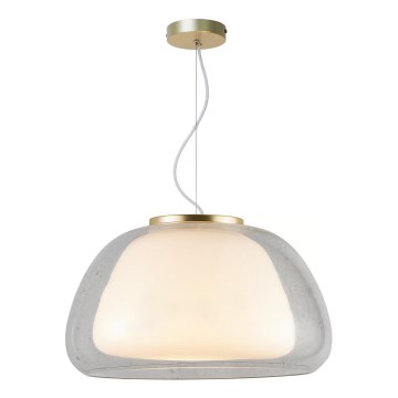 Nordlux - Lampa wisząca na lince JELLY 1xE27/40W/230V biała/przezroczysta śr. 39 cm