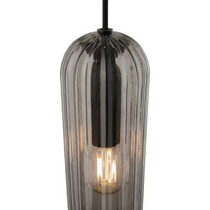 Nordlux - Lampa wisząca na lince MIELLA 1xE27/25W/230V przydymiona