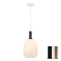 Nordlux - Lampa wisząca na przewodzie ALTON 1xE27/60W/230V biała/czarna/mosiądz
