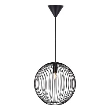 Nordlux - Lampa wisząca na przewodzie BERONI 1xE27/60W/230V czarna