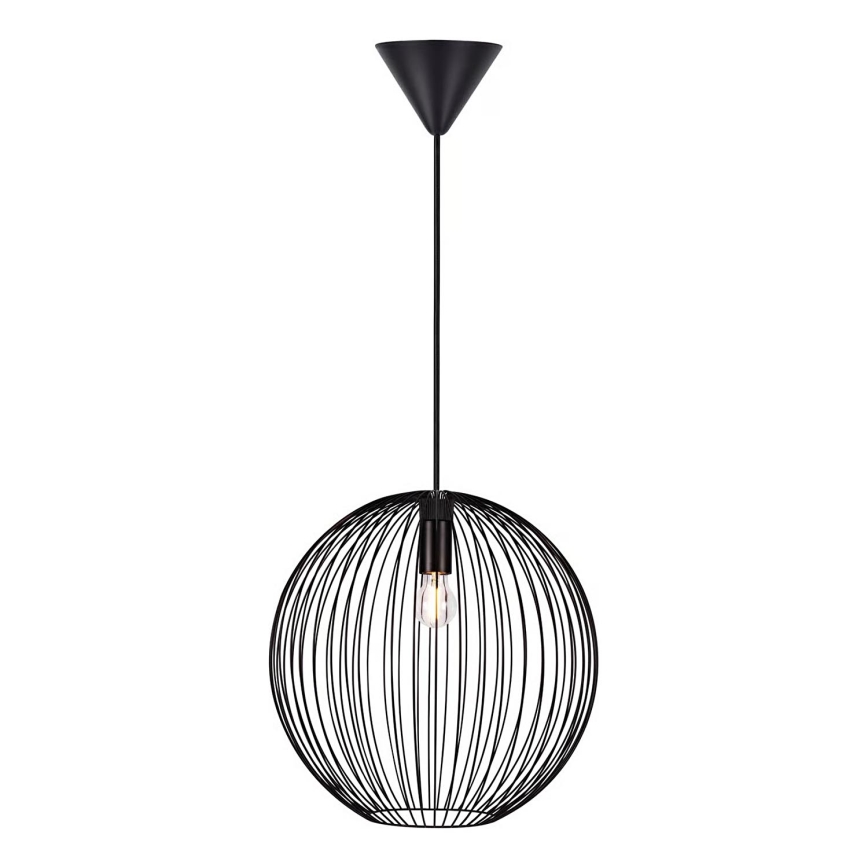 Nordlux - Lampa wisząca na przewodzie BERONI 1xE27/60W/230V czarna