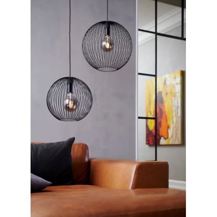 Nordlux - Lampa wisząca na przewodzie BERONI 1xE27/60W/230V czarna