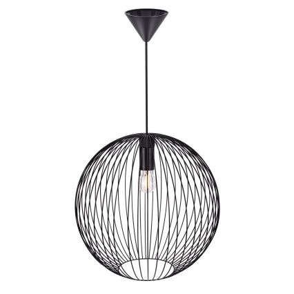 Nordlux - Lampa wisząca na przewodzie BERONI 1xE27/60W/230V czarna