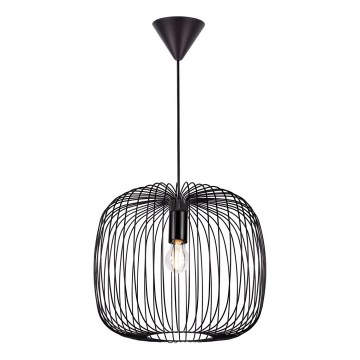Nordlux - Lampa wisząca na przewodzie BERONI 1xE27/60W/230V czarna śr. 40 cm