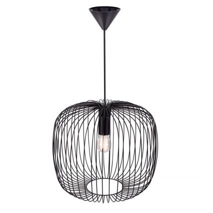 Nordlux - Lampa wisząca na przewodzie BERONI 1xE27/60W/230V czarna śr. 40 cm