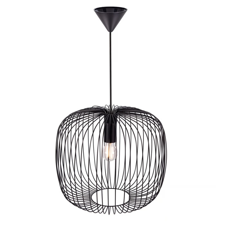 Nordlux - Lampa wisząca na przewodzie BERONI 1xE27/60W/230V czarna śr. 40 cm