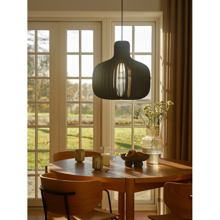 Nordlux - Lampa wisząca na przewodzie HAZO 1xE27/60W/230V czarna