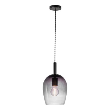 Nordlux - Lampa wisząca UMA na linkę 1xE27/40W/230V śr. 18 cm czarna/przydymiona