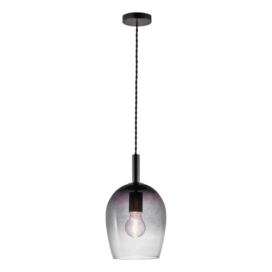 Nordlux - Lampa wisząca UMA na linkę 1xE27/40W/230V śr. 18 cm czarna/przydymiona
