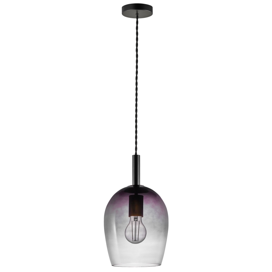 Nordlux - Lampa wisząca UMA na linkę 1xE27/40W/230V śr. 18 cm czarna/przydymiona