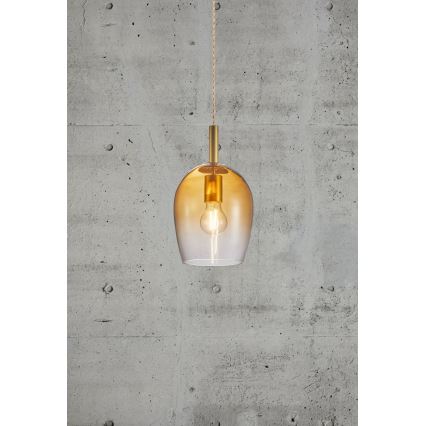 Nordlux - Lampa wisząca UMA na przewodzie 1xE27/40W/230V Ø 18 cm brązowa/dymiona