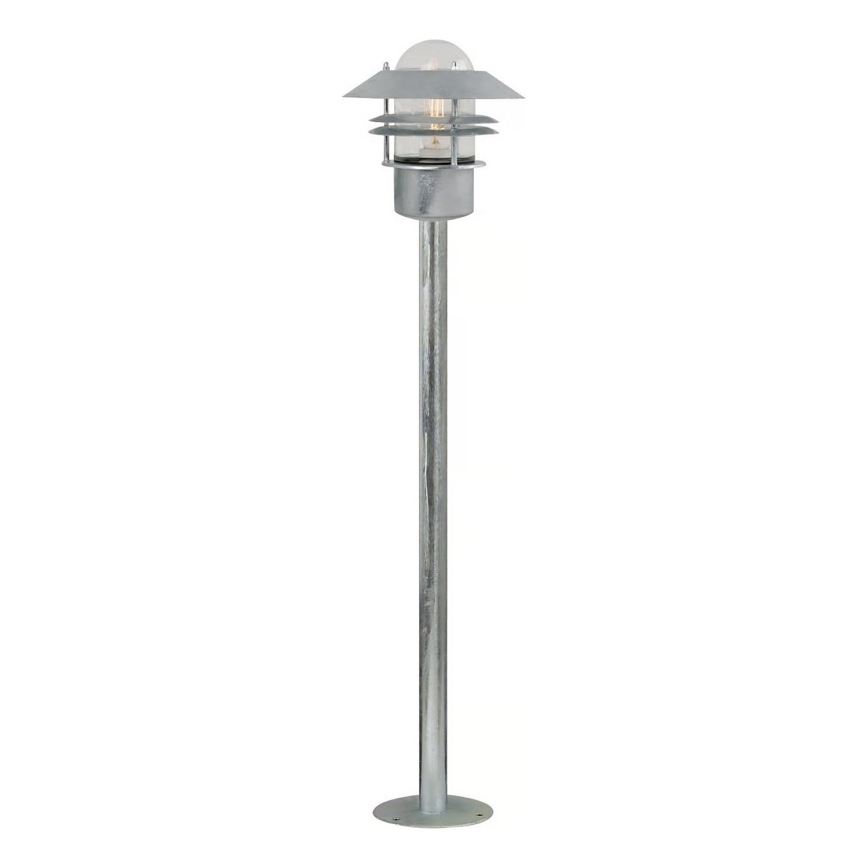 Nordlux - Lampa zewnętrzna BLOKHUS 1xE27/60W/230V IP54, srebrna, 92 cm