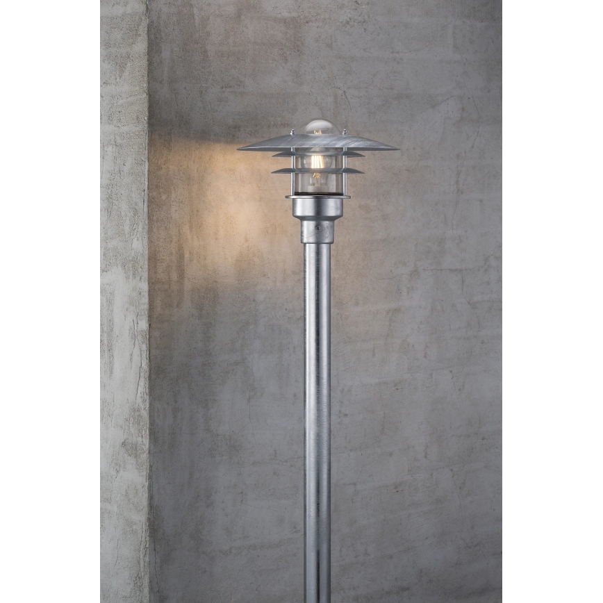 Nordlux - Lampa zewnętrzna LONSTRUP 1xE27/60W/230V IP44 matowy chrom 116 cm
