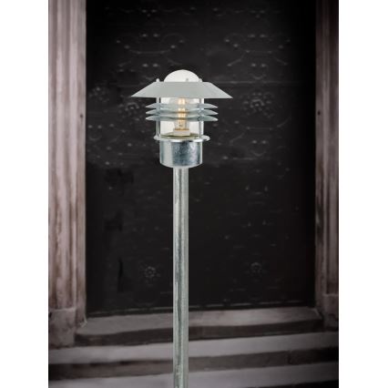 Nordlux - Lampa zewnętrzna VEJERS 1xE27/60W/230V IP54 srebrna 92 cm
