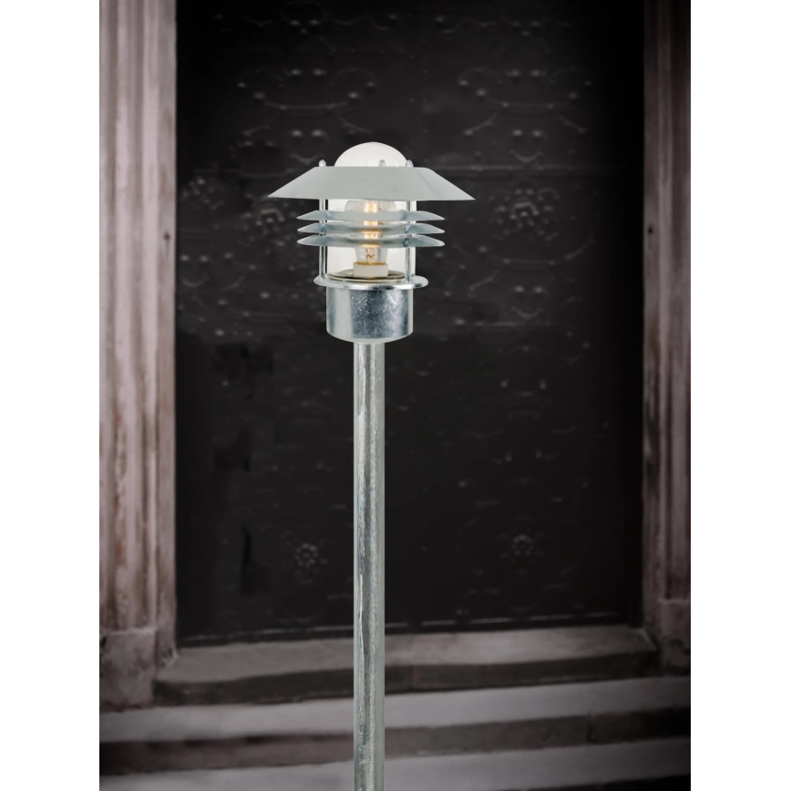 Nordlux - Lampa zewnętrzna VEJERS 1xE27/60W/230V IP54 srebrna 92 cm