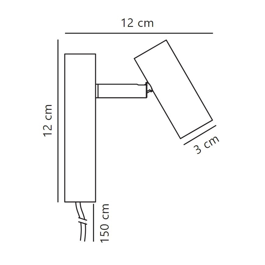 Nordlux - LED Kinkiet punktowy ściemnialny OMARI LED/3,2W/230V czarny