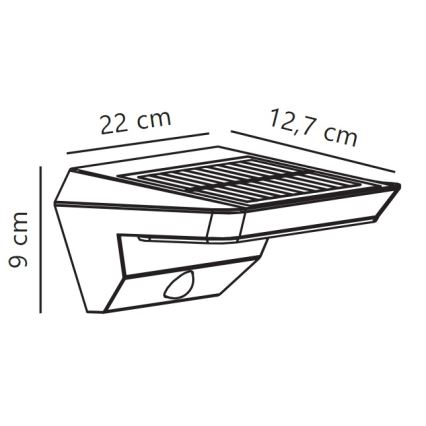 Nordlux - LED Kinkiet solarny z czujnikiem AGENA LED/5W/3,7V IP44