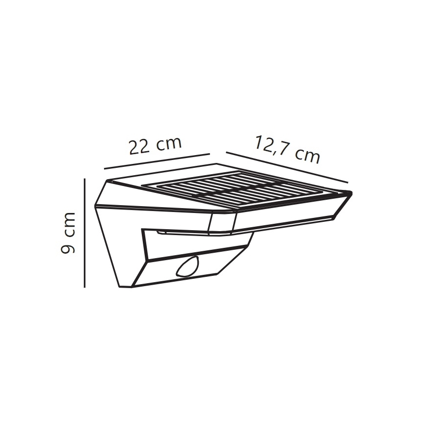 Nordlux - LED Kinkiet solarny z czujnikiem AGENA LED/5W/3,7V IP44