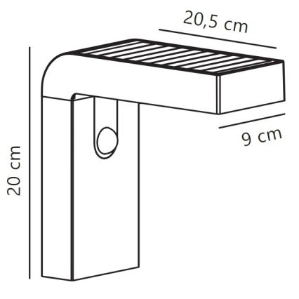 Nordlux - LED Kinkiet solarny z czujnikiem ALYA LED/5W/3,7V IP44