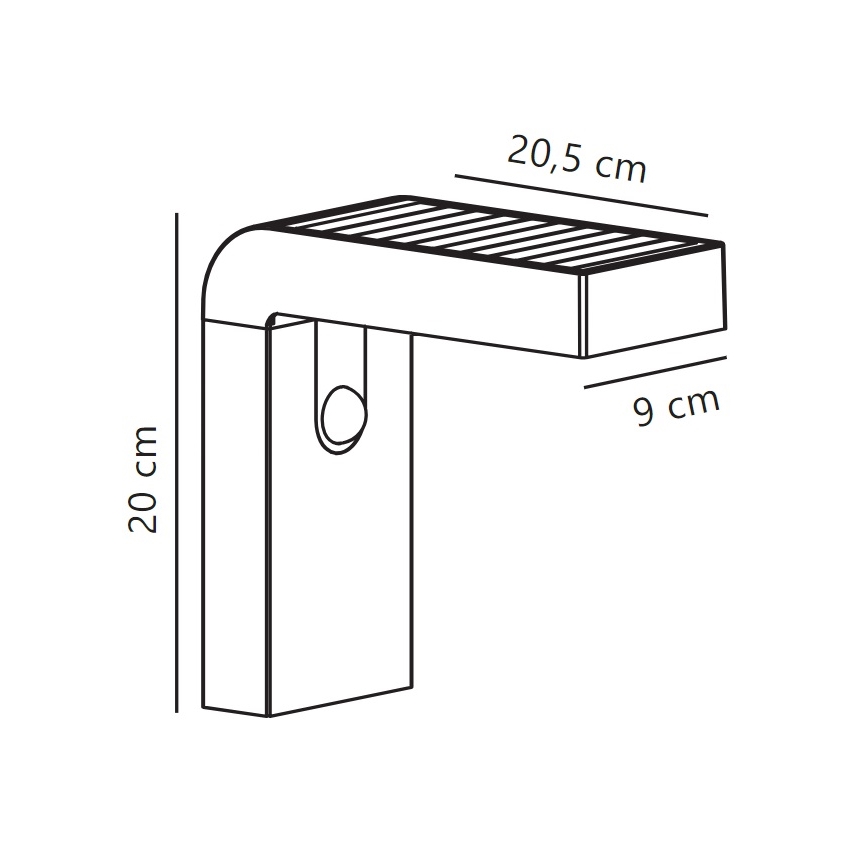 Nordlux - LED Kinkiet solarny z czujnikiem ALYA LED/5W/3,7V IP44