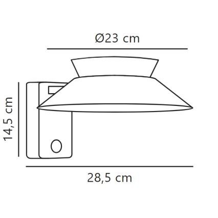 Nordlux - LED Kinkiet solarny z czujnikiem JUSTINA LED/5W/3,7V IP44