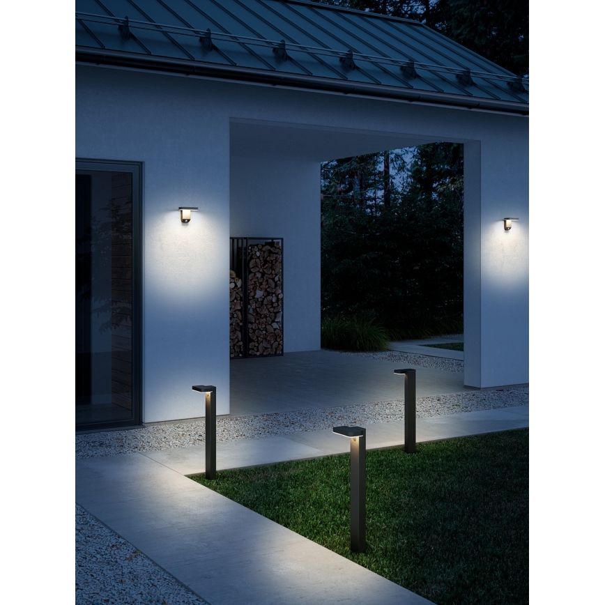 Nordlux - LED Kinkiet solarny z czujnikiem RICA LED/5W/3,7V IP44 kanciasty