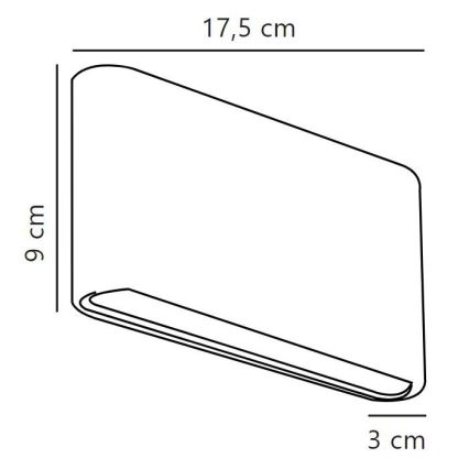Nordlux - LED Kinkiet zewnętrzny KINVER LED/8,5W/230V IP54 czarny