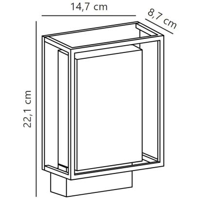 Nordlux - LED Kinkiet zewnętrzny NESTOR LED/8W/230V IP44