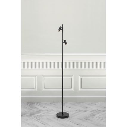 Nordlux - LED Ściemnialna dotykowa lampa podłogowa OMARI 2xLED/3,2W/230V czarny