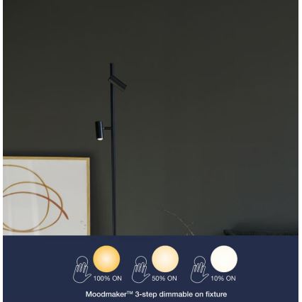 Nordlux - LED Ściemnialna dotykowa lampa podłogowa OMARI 2xLED/3,2W/230V czarny