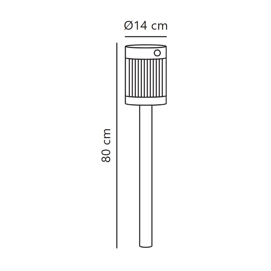 Nordlux - LED Lampa solarna COUPAR LED/3,2W/5V 3000K IP44 czarny
