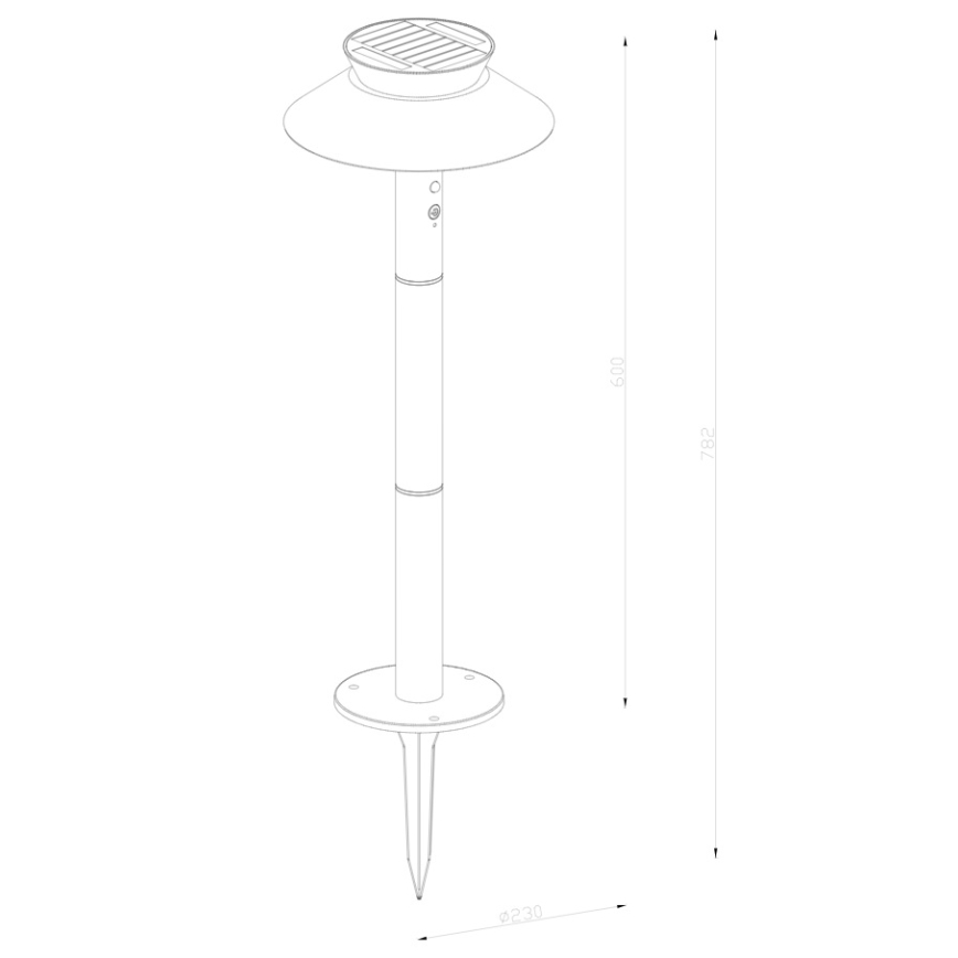 Nordlux - LED Lampa solarna z czujnikiem JUSTINA LED/5W/3,7V IP44 1800 mAh
