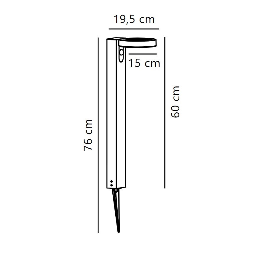 Nordlux - LED Lampa solarna z czujnikiem RICA LED/5W/3,7V IP44
