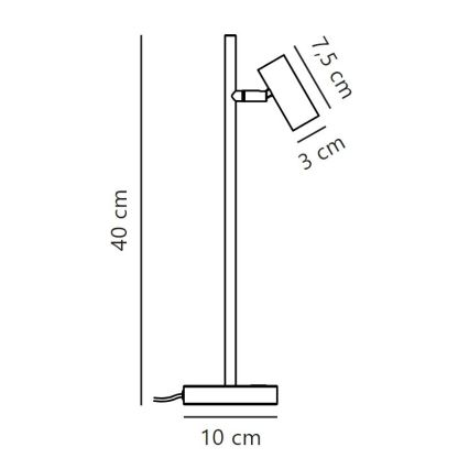 Nordlux - LED Lampa stołowa ściemnialna OMARI LED/3,2W/230V czarna