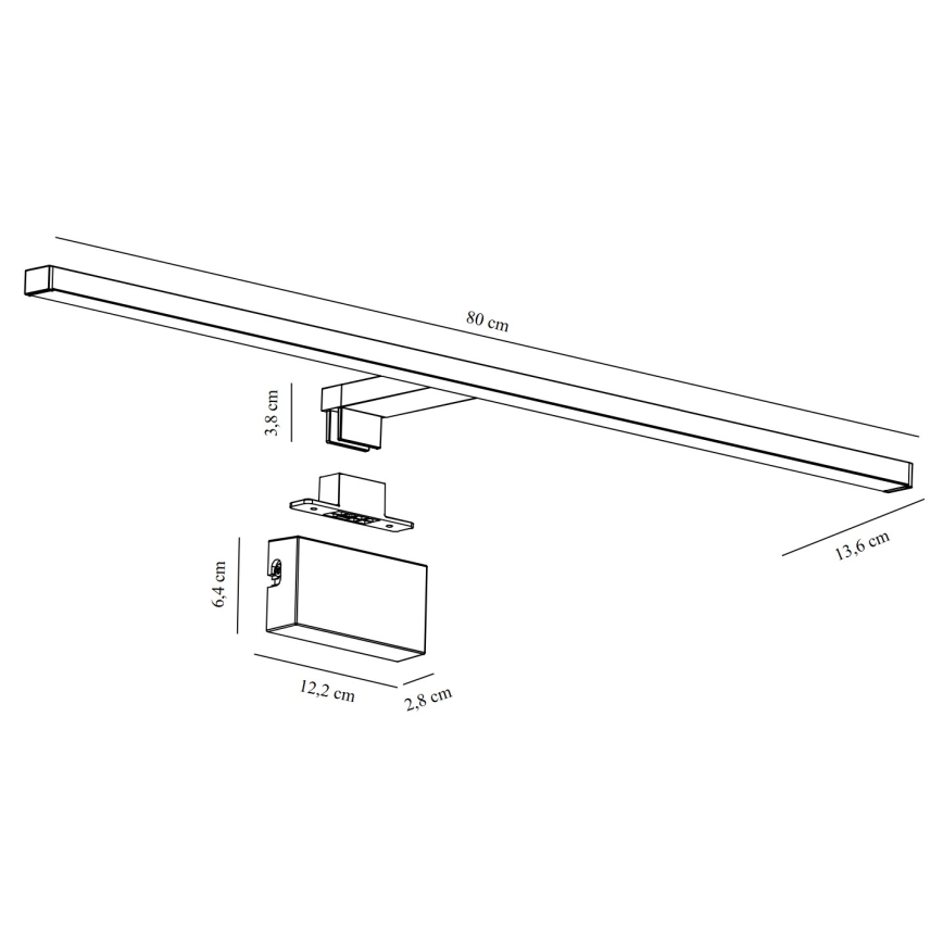 Nordlux - LED Łazienkowe oświetlenie lustra MARLEE LED/11,5W/230V 3000K IP44 czarny