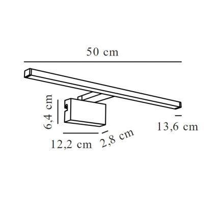 Nordlux - LED Łazienkowe oświetlenie lustra MARLEE LED/8,9W/230V IP44 3000K 50 cm chrom błyszczący
