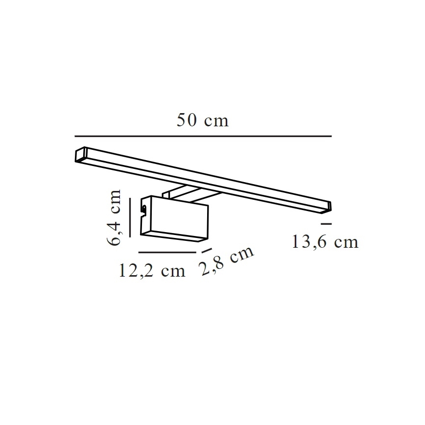 Nordlux - LED Łazienkowe oświetlenie lustra MARLEE LED/8,9W/230V IP44 3000K 50 cm chrom błyszczący