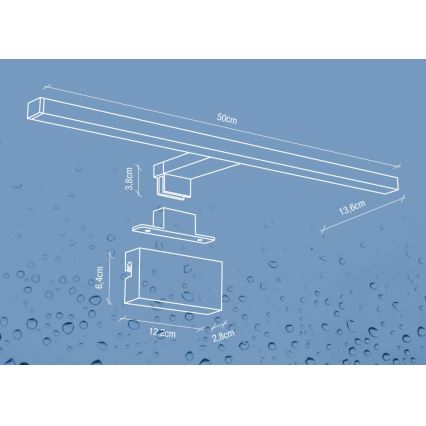 Nordlux - LED Łazienkowe oświetlenie lustra MARLEE LED/8,9W/230V IP44 4000K 50 cm czarne