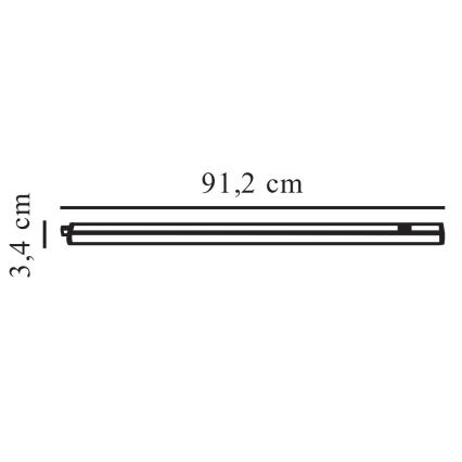 Nordlux - LED Oświetlenie blatu kuchennego LATONA LED/11W/230V 3000/4000K 91,2 cm