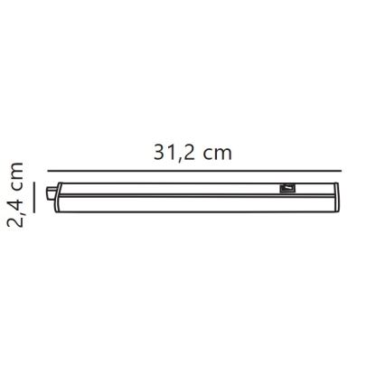 Nordlux - LED Oświetlenie blatu kuchennego LATONA LED/4W/230V 3000/4000K  31,2 cm